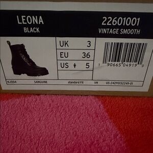 Dr. Martens Leona Black Combat Boots